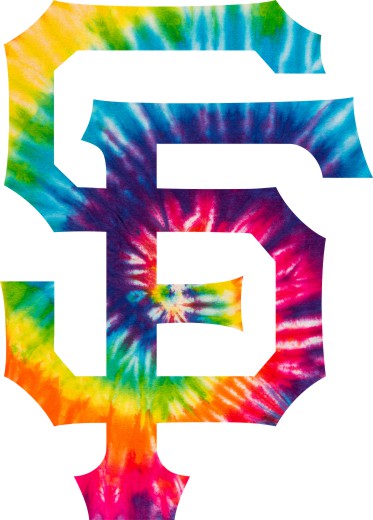 San Francisco Giants rainbow spiral tie-dye logo vinyl decal